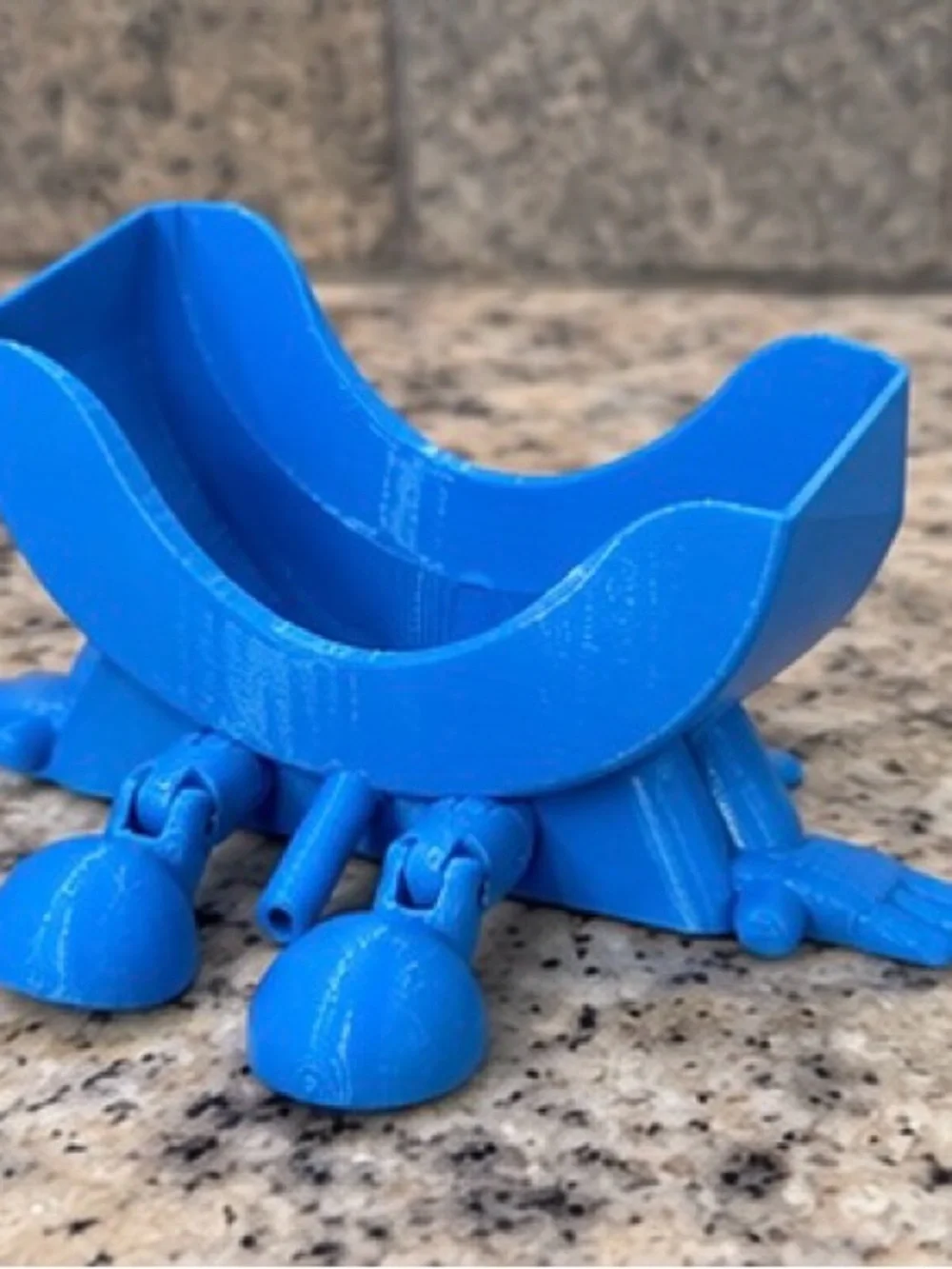 Blue 3D Printed Sponge Holder Kitchen Sink Organizer